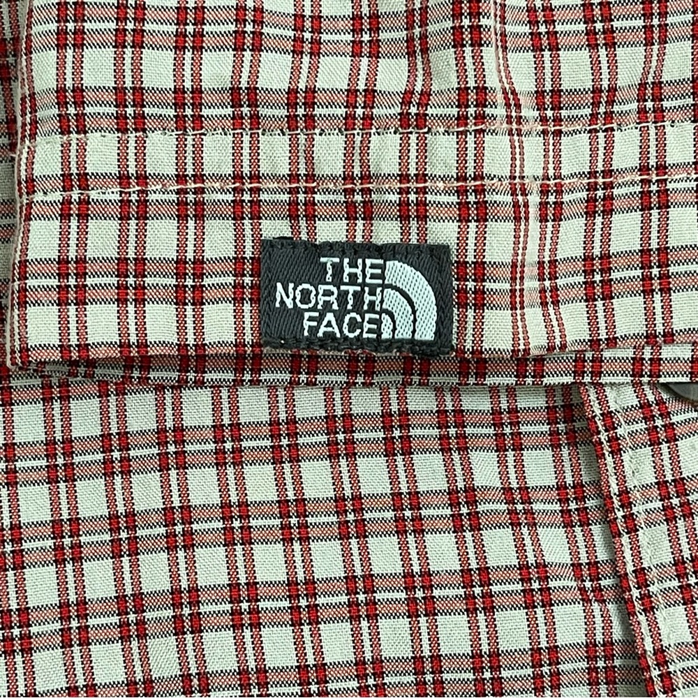 The North Face Men's Burgundy Checkered Modal Blend Large Shirt - Picture 6 of 12